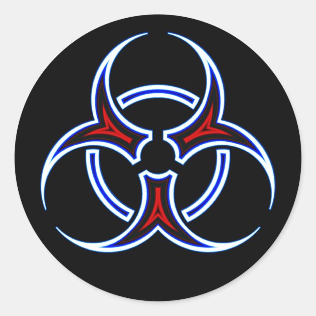 Tribal-Biogefährdung-Symbol Runder Aufkleber (Vorderseite)