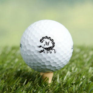 Tribal Black Scorpion Monogram Golfball