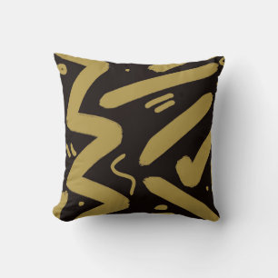 Tribal Black und Gold Kissen