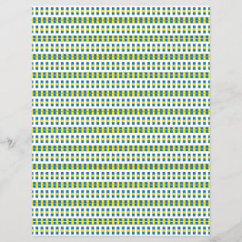 Tribal-blaues, gelbes und weißes geometrisches Mus