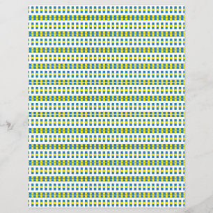 Tribal-blaues, gelbes und weißes geometrisches Mus