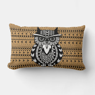 Tribal Bohemisch Owl Geometric Lendenkissen