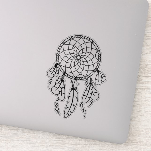 Tribal Boho Dreamcatcher-Kontur Aufkleber (Detail)