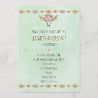 Tribal Boho du sud-ouest Invitation à thème d'anni