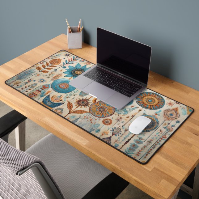 Tribal Boho Elements Desk Mat Schreibtischunterlage (Büro 2)