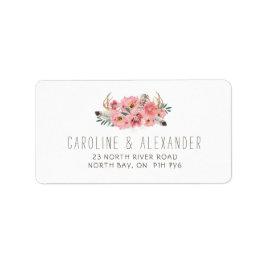 Tribal Boho Feathers Address Labels Adressaufkleber