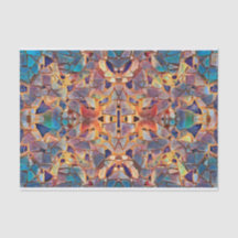 Tribal Boho Hippie Lila gelbes blaues Muster