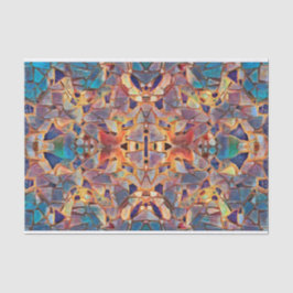 Tribal Boho Hippie Lila gelbes blaues Muster Seidenpapier