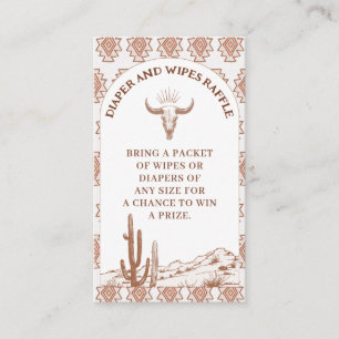 Tribal Boho Rodeo Babydusche Windelwindeln Beilage Visitenkarte