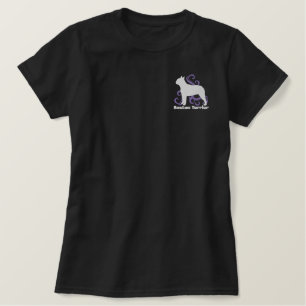 Tribal Boston Terrier Besticktes T-Shirt