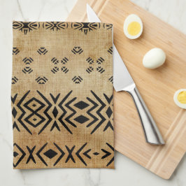 Tribal Brown Beige Geschirrtuch