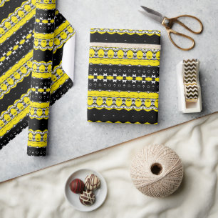 Tribal Brown & Black Pattern Geschenkpapier