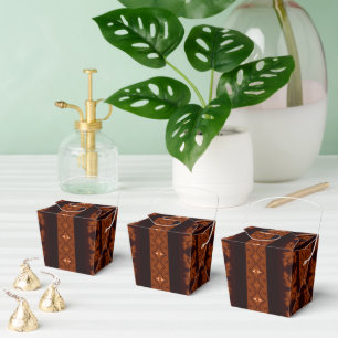 Tribal Brown & Black Pattern Geschenkschachtel
