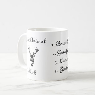 Tribal Buck Totem Spirit Animal Coffee Tasse