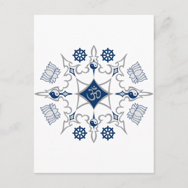 Tribal-buddhistische Symbole Postkarte (Vorderseite)