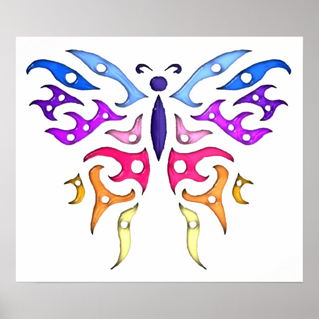 Tribal Butterfly Poster (Vorne)