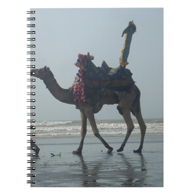 Tribal Camel Ride: Morgengrauen mit Sandstrand und Notizblock (Vorderseite)