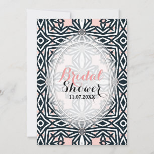 Tribal Celtic Schwarz-weiß Bridal Dusche Einladung