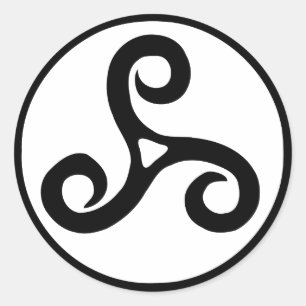 Tribal Celtic Spiral Round Aufkleber