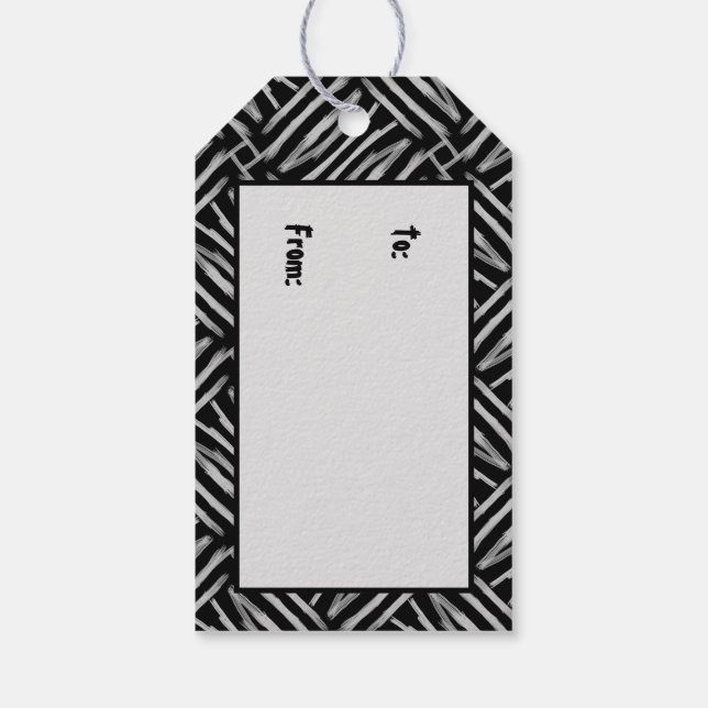 Tribal Chalk Tag Geschenkanhänger (Rückseite)