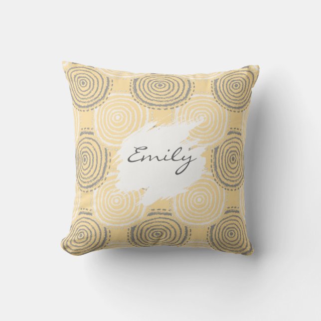 Tribal Circle Pattern Throw Pillow Kissen (Vorderseite)