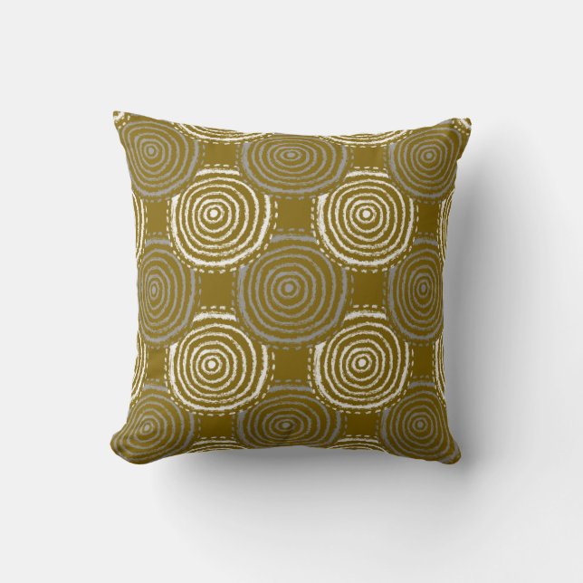 Tribal Circle Pattern Throw Pillow Kissen (Vorderseite)