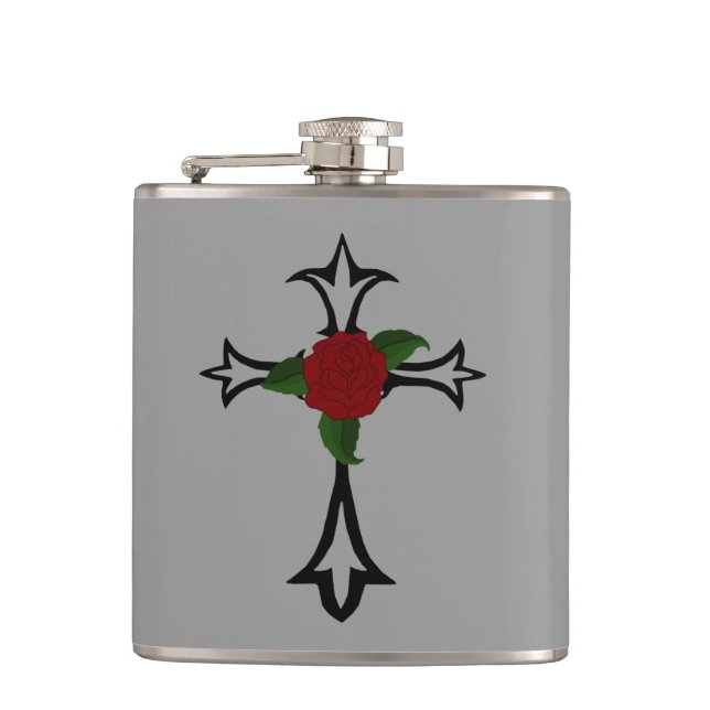 Tribal Cross Flask Flachmann (Vorderseite)