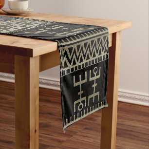 Tribal Dance Graphic Pattern Kurzer Tischläufer