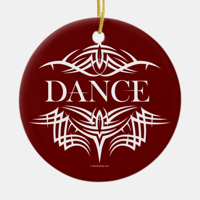 Tribal Dance (schlicht) Keramik Ornament (Vorne)