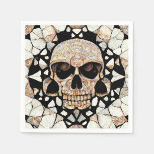 Tribal Decorative Ornament Mayan Skull Art Serviette