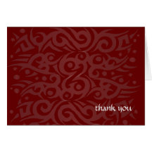TRIBAL DESIGN Bar Bat Mitzvah Dankeschön Karte