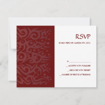 TRIBAL DESIGN Bar Bat Mitzvah Reply Card Schokolad