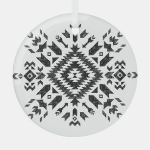 Tribal-Design: Schwarz-Weiß-Handgezeichnet Ornament Aus Glas