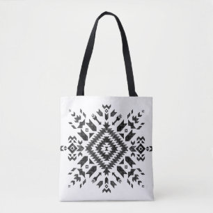 Tribal Design: Schwarz-Weiß Handgezeichnet Tasche