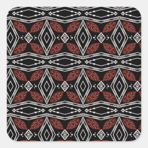 Tribal Diamond Quadratischer Aufkleber
