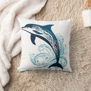 Tribal Dolphin Print Kissen