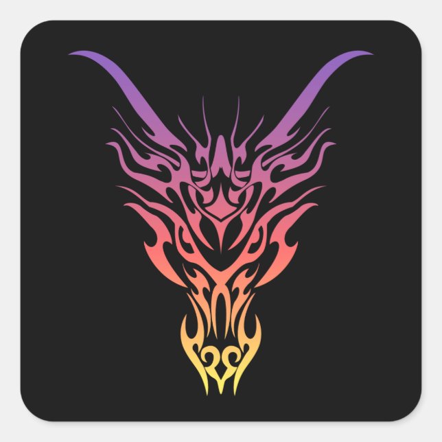 Tribal Dragon Sticker (Vorderseite)