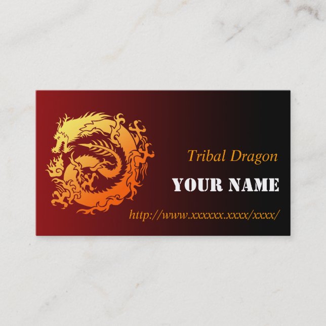 Tribal dragon visitenkarte (Vorderseite)
