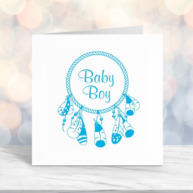 Tribal Dreamcatcher Boho Baby Boy Permastempel (Von Creator hochgeladen)