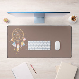 Tribal Dreamcatcher Boho Brown Schreibtischunterlage