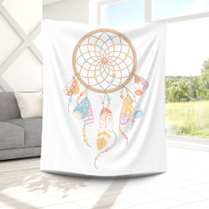 Tribal Dreamcatcher Boho Fleecedecke