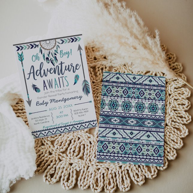 Tribal Dreamcatcher Boy Baby Shower Einladung (Von Creator hochgeladen)