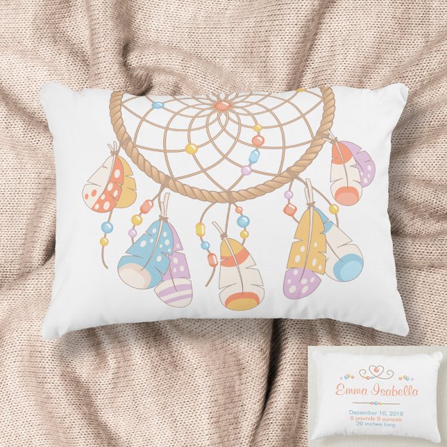 Tribal Dreamcatcher Neuer Baby Name Birth Keepake Dekokissen (Von Creator hochgeladen)