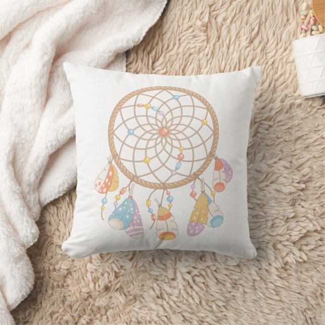Tribal Dreamcatcher New Baby Birth Stats Keepake Kissen (Decke)