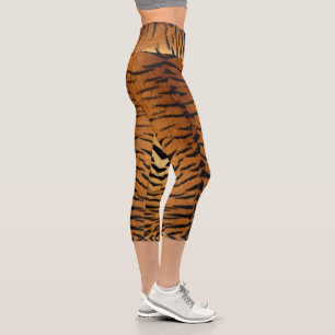 Tribal Dschungeltierpelz Tiger Print Capri Leggings