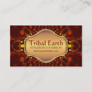 Tribal Earth Eco Carte de visite de mode