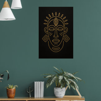 Tribal Essence | Afrikanisches Gesichtsmotiv-Kunst Poster