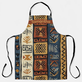 Tribal Ethnic Brown Gold & Green Schürze