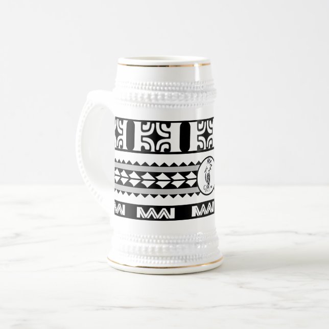 Tribal Ethnic/Grauband Bierglas (Vorderseite Links)