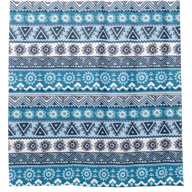 Tribal ethnic seamless pattern duschvorhang (Vorderseite)